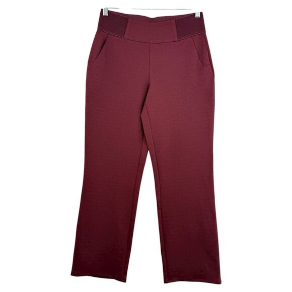 DG2 Diane Gilman Women's Pants MP Maroon Straight Leg Pockets - Picture 2 of 16